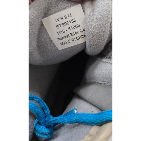 Sperry Top-Sider Boot Womens 9M Gray Waterproof Rubber Boot Saltwater Short Rain - Picture 6 of 6